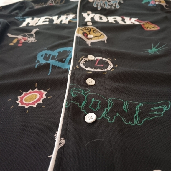 Rue 21 Mens Size SMALL Graphic Applique Short Sleeve Jersey Retro - Picture 5 of 7